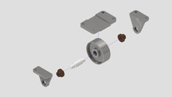 exploded view of caster assignment